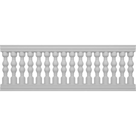Ekena Millwork Fiberthane Avalon Balustrade Railing Kit, Style F (6 7/8" On-Center Spacing to Pass 4" Sphere Code) BALK40X108AVF